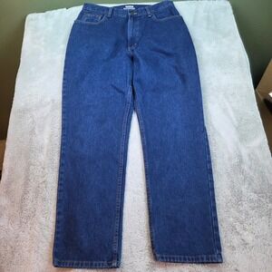 L.L.Bean Relaxed Jeans Womens 14 Reg Original Fit High Rise Blue 100% Cotton